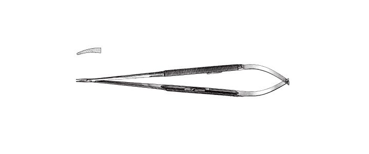 Curved delicate jaws, with catch