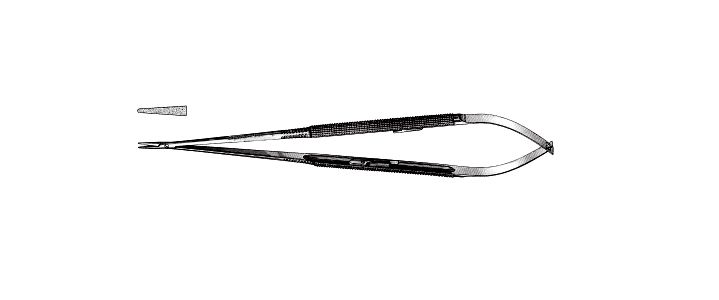 Straight micro jaws, without catch
