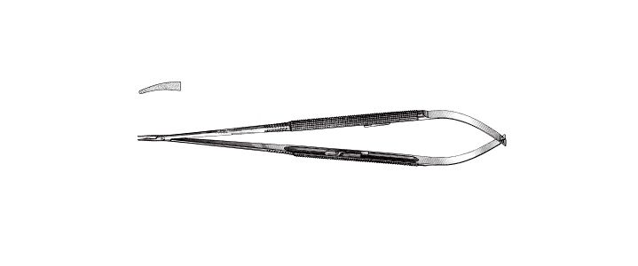 Curved micro jaws, with catch