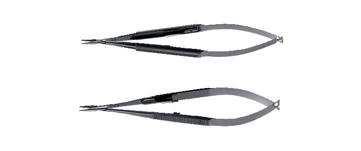 Castroviejo Micro Diamond-Coated Needle Holder, with catch
