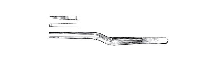 Hoen Dressing and Tissue Forceps, Bayonet Handle