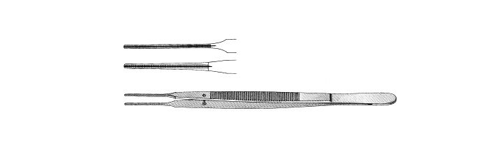 Gerald Forceps, Atraumatic (DeBakey Type Teeth)