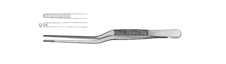 D Errico Dressing and Tissue Forceps, Bayonet Handle