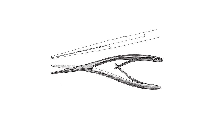 Cottle Septum Scissors, Angled Handles