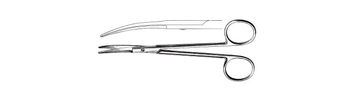 Fomon Saber Back Scissors, Curved