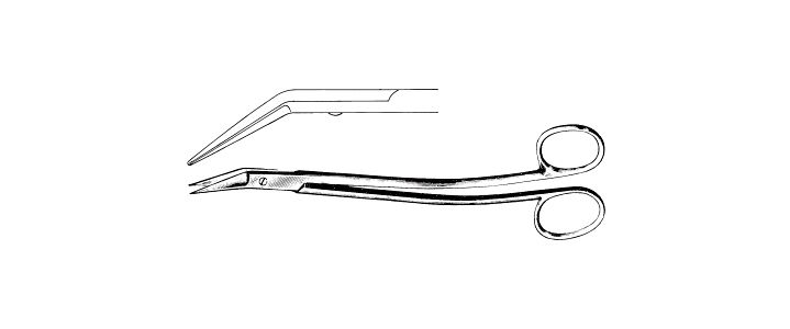 Dean Tonsil Scissors, Angled