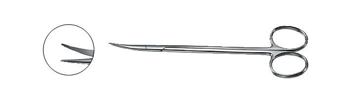 Jamison-Metzenbaum Scissors, Narrow Tip, Curved
