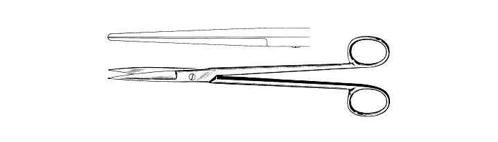 Sims Uterine Scissors, Straight