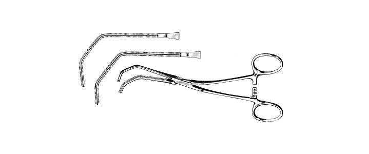 Cooley Vascular Clamp, 60° Angle