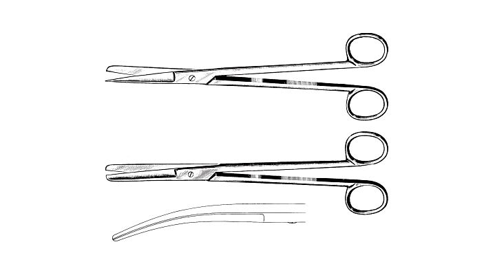 Sims Uterine Scissors, Curved