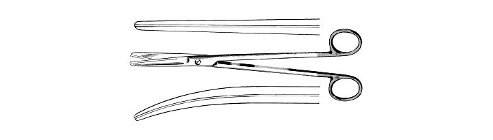 Mayo-Harrington Scissors, Beveled Blades, Tungsten Carbide