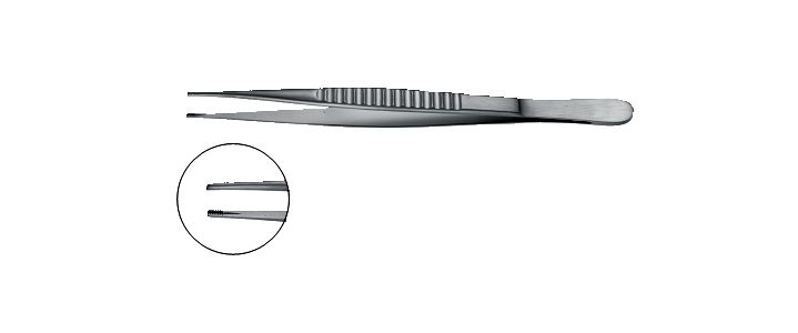 Wheeler-Type Plaque and Vessel Forceps, Atraumatic Serrations