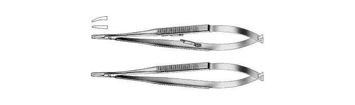 Castroviejo Needle Holder, Flat Serrated Handles