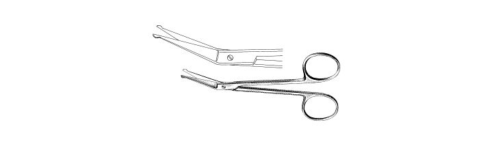 Iris Scissors, Angled on the Side, Probe Point