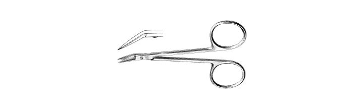 Wilmer Conjunctival Scissors, Angled on the Flat