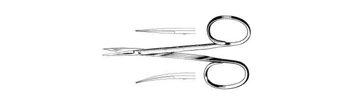 Iris Scissors, Flat Shanks, Sharp-Sharp