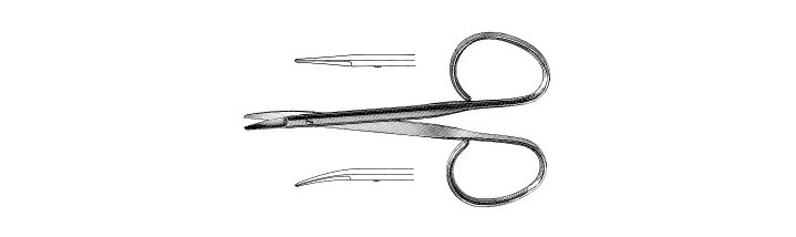 Eye Utility Scissors, Flat Shanks, Blunt-Blunt