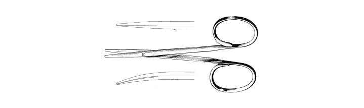 Strabismus Scissors, Flat Shanks