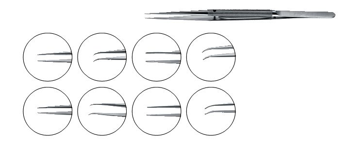 Microsurgical Forceps with Platform