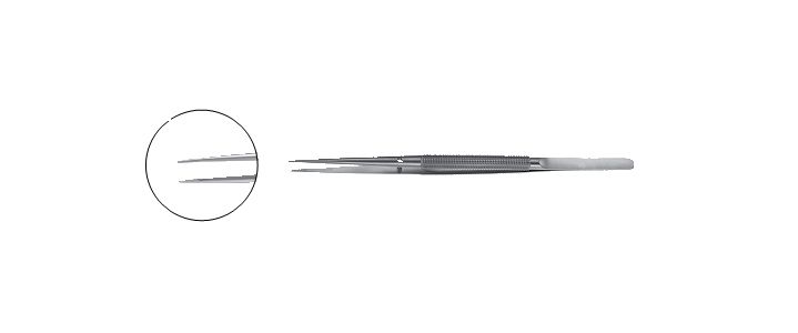 Micro Forceps, Round Handle, Diamond-Coated