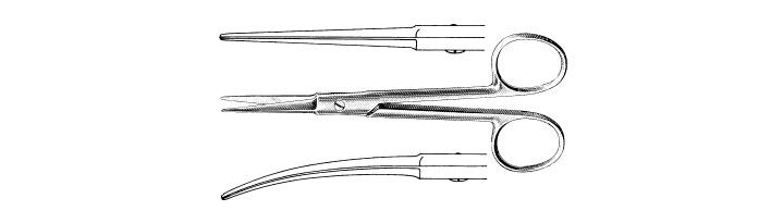 Brown Dissecting Scissors