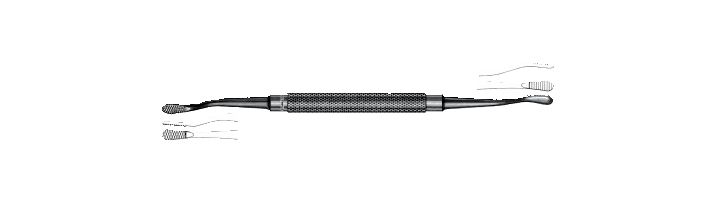 Bell Pattern Bone File, Double Ended