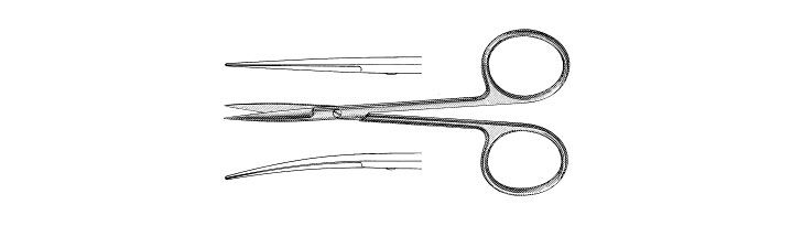 Iris Scissors, Flat Shanks, Sharp-Sharp
