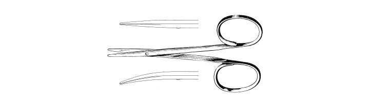 Strabismus Scissors, Flat Shanks