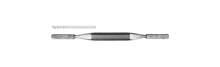Nasal Rasp, Double-Ended, Tungsten Carbide
