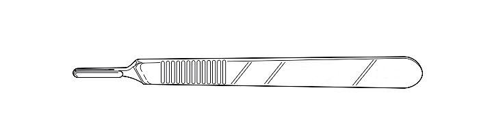 Knife Handle #3, with MM and CM Scale