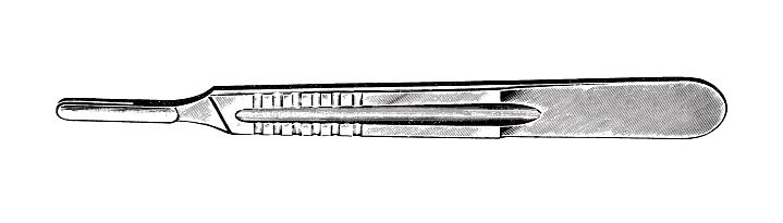 Knife Handle #4, with MM and CM Scale