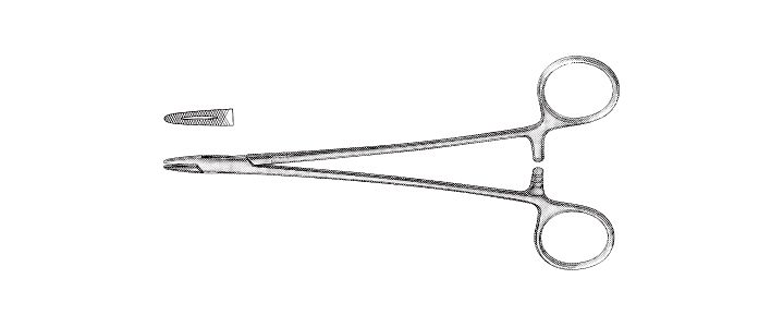 New Orleans Needle Holder, Grooved Jaw