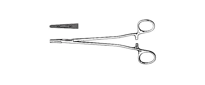 Sarot Needle Holder, Grooved Jaw
