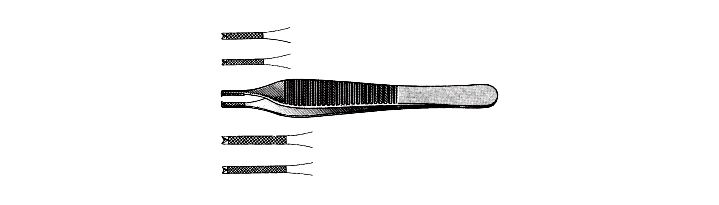 Adson Needle and Tissue Pulling Forceps, Tungsten Carbide