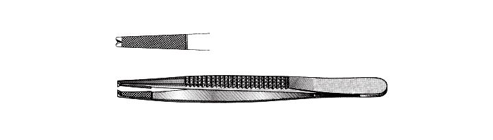 Bonney Needle and Tissue Pulling Forceps, Tungsten Carbide