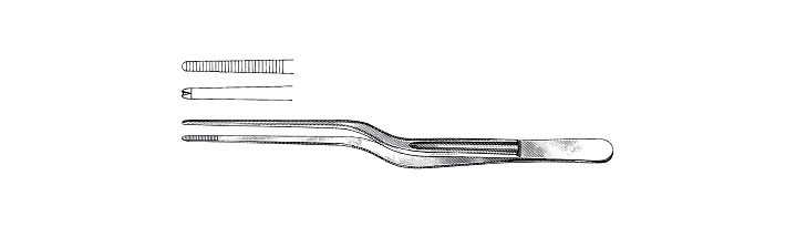 Hoen Dressing and Tissue Forceps, Bayonet Handle