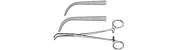 Mixter Forceps, Full Horizontal Serrations