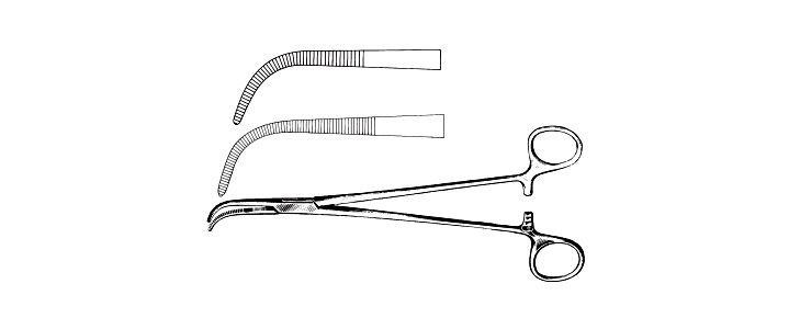 Mixter Forceps, Partial Horizontal Serrations