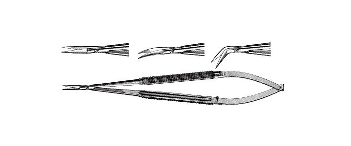 Microsurgical Scissors, Round Handle