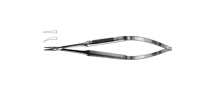 Microsurgical Needle Holder, Wide Handle