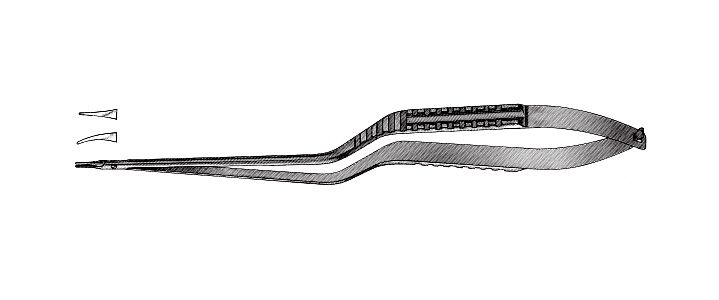 Yasargil Needle Holder, Flat Bayonet Handle