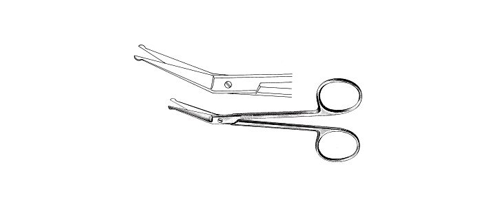 Iris Scissors, Angled on the Side, Probe Point