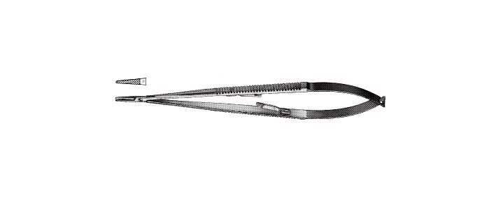 Castroviejo Style Microsurgical Needle Holder, Tungsten Carbide