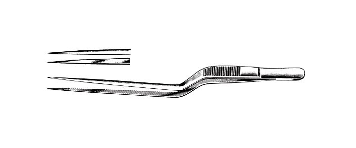 Jacobson Forceps, Flat Bayonet Handle